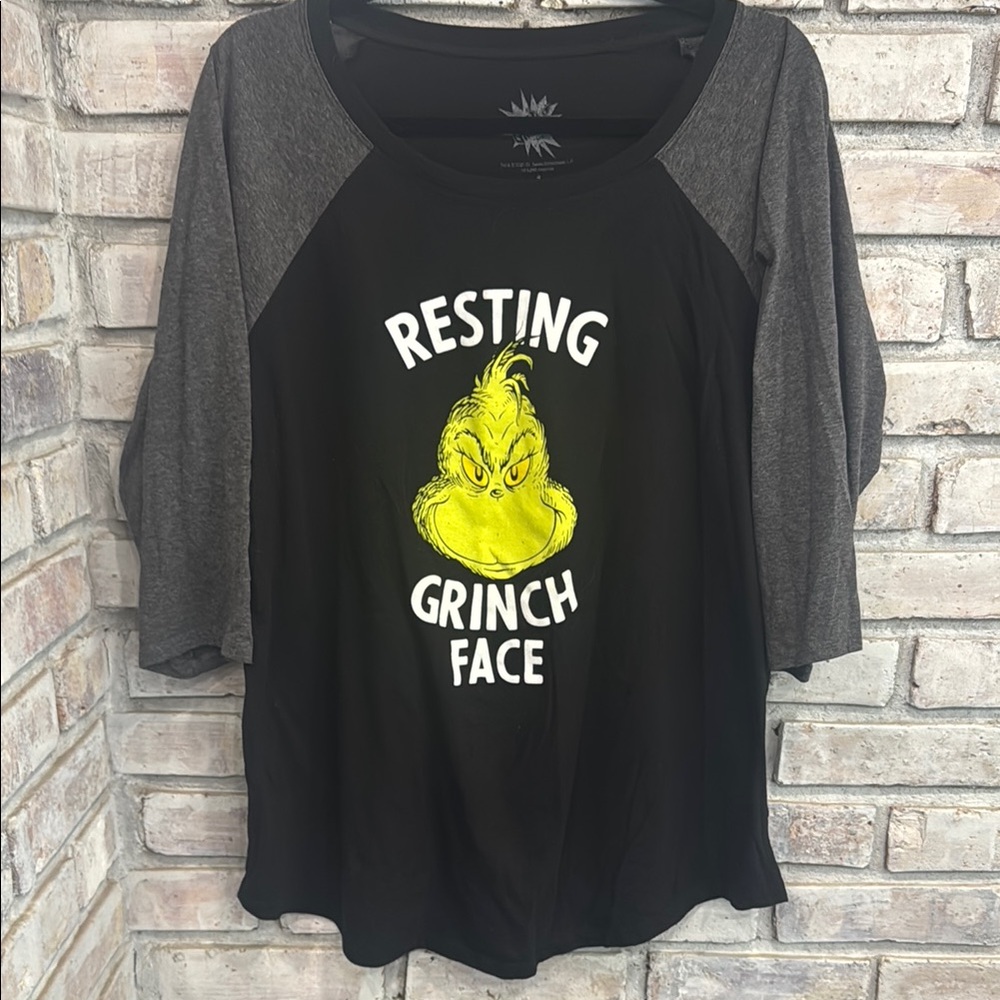 Torrid Black and Yellow Graphic 3/4 Sleeve Tee